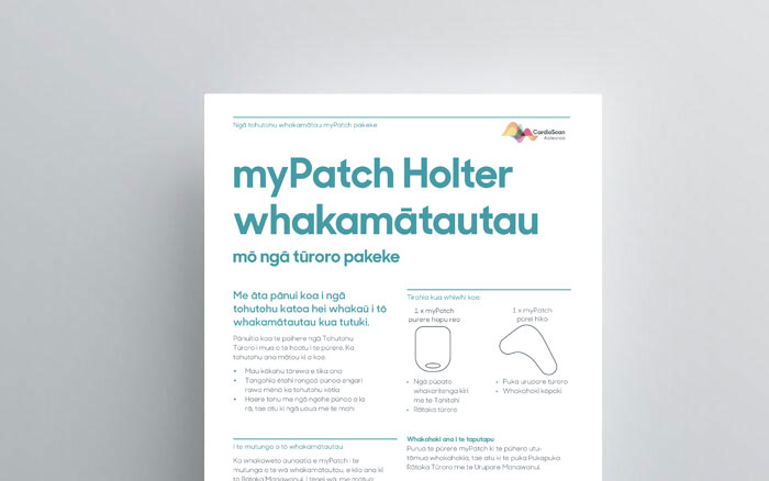 myPatch Holter whakamatautau